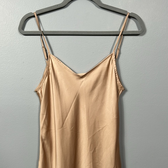 Lattelier Slip Cami Midi Dress Light Camel size small- gently used - Picture 7 of 11